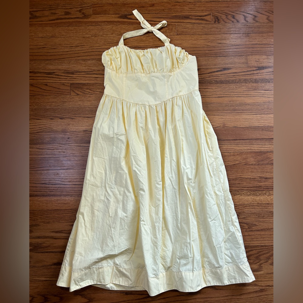 Anthropologie butter Yellow Dress, size XL
